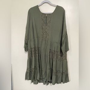 Lace insert dress